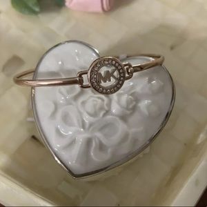 Michael Kors Rose Gold Steel Bangle Bracelet NWT